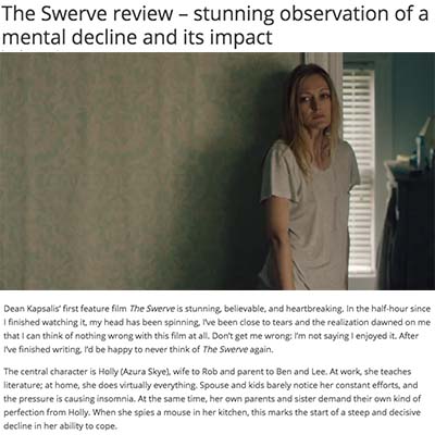 The Swerve review – stunning observation of a mental decline and its impact